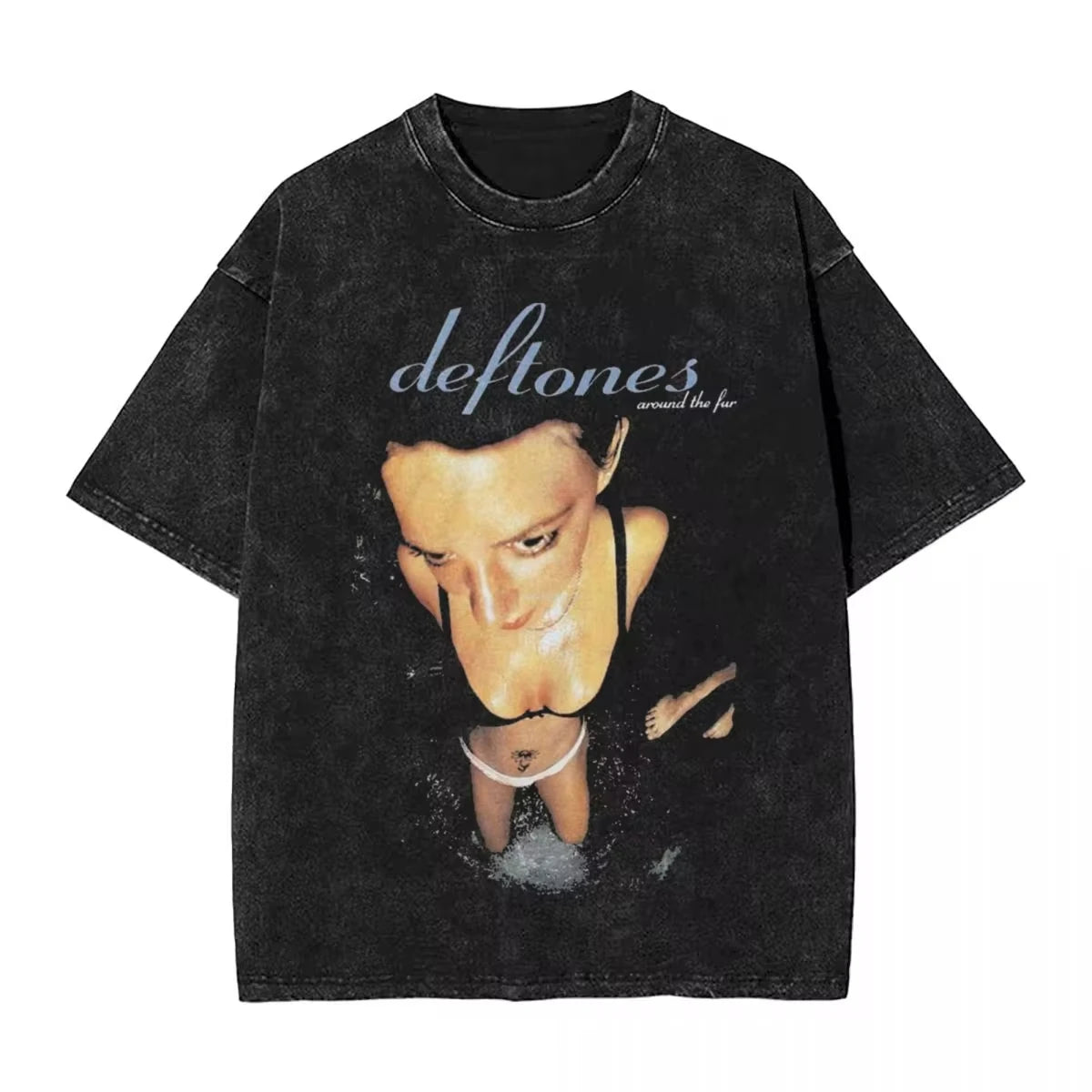 Hip Hop Deftones Men Women plus Size Summer Washed T Shirt Vintage Print Cotton Tshirt Fashion Design Tee Streetwear Unisex Top