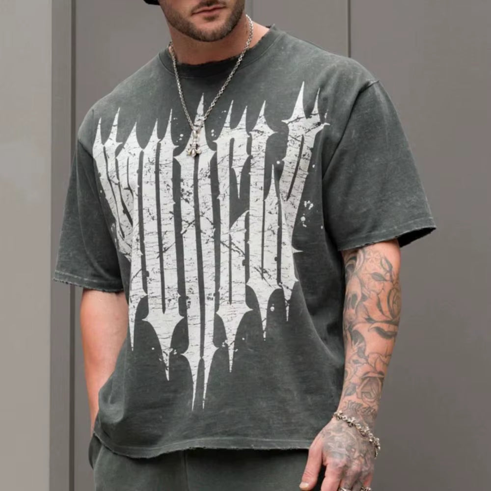 Men T-Shirts Summer New Sports Leisure Cotton round Neck Fashion Loose and Comfortable Clothing Gym Running Shirts Man