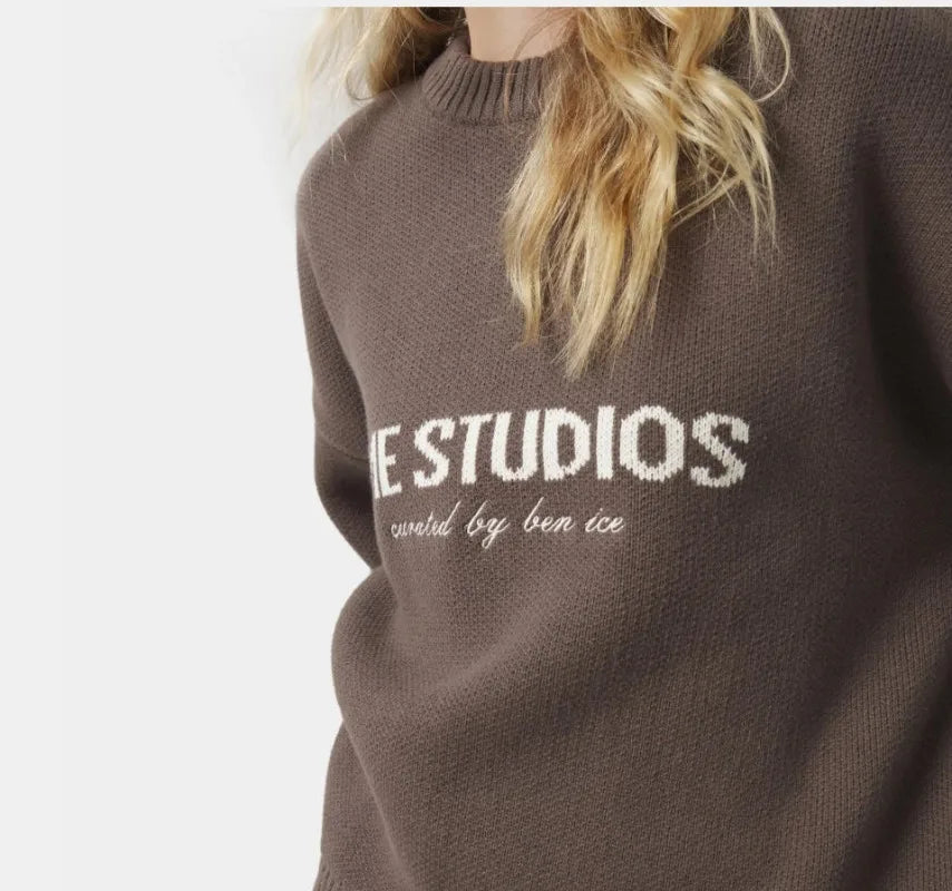 2025 Autumn and Winter Trendy Brand High Street Casual Warm Sweater Men American Retro Harajuku Pullover Long Sleeve Tops Women