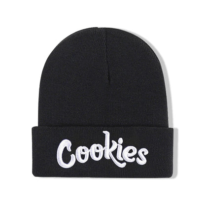 Cookies Embroidered Knitted Hat Knitted Hat Sleeve Warm Cold Hat
