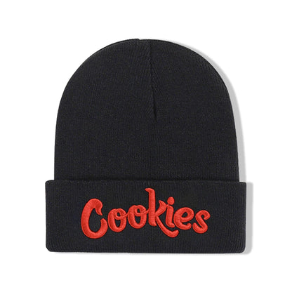 Cookies Embroidered Knitted Hat Knitted Hat Sleeve Warm Cold Hat